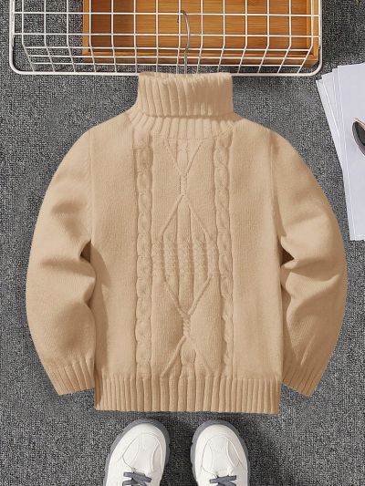 SHEIN Toddler Boys' Cute Long Sleeve Sweater