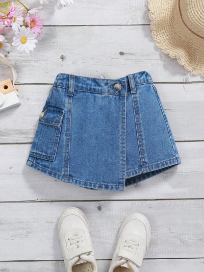 Young Girl's Denim Mini Skirt
