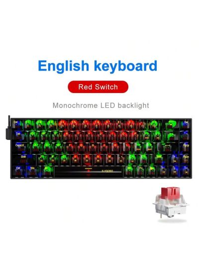 E-YOOSO Z686 USB 60% Mini Mechanical Gaming Keyboard Blue Red Switch 68 Keys Wired detachable cable for computer PC