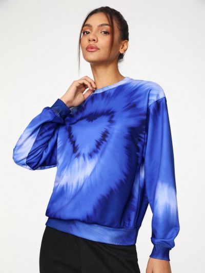 Le freak c est chic Loose-Fit Tie Dye Pattern Sweatshirt With Round Neckline
