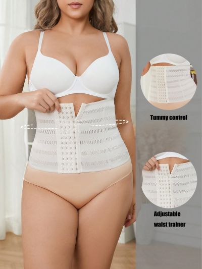 Women's Plus Size Breathable Front Closure Tummy Control Waist Trainer