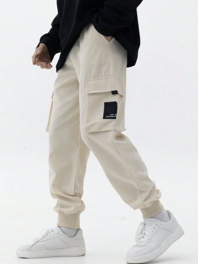 SHEIN Kids Y2Kool Girls' Stylish & Simple Long Pocket Pants