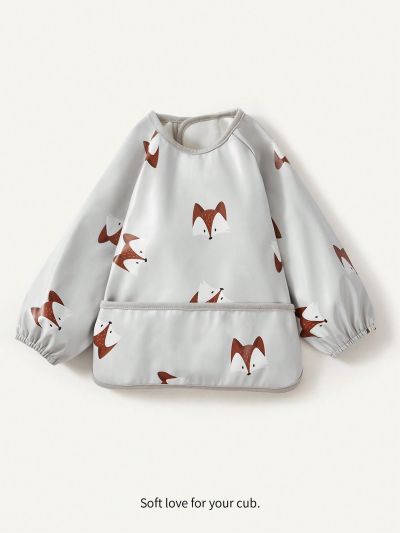 Cozy Cub 1pc Baby Fox Pattern Waterproof Pu Coverall