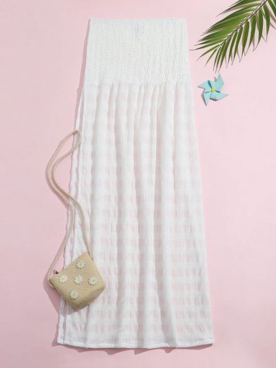 Teen Girls Waist Shirred Cover Up