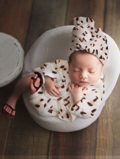 Newborn Belted Robe & Towel & Headband Photo Outfit