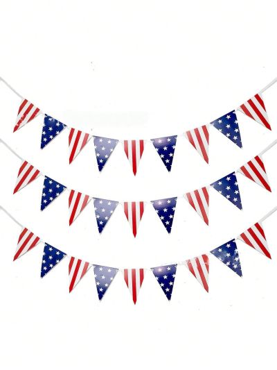 1 Set Of American Pennants (9 Pieces)