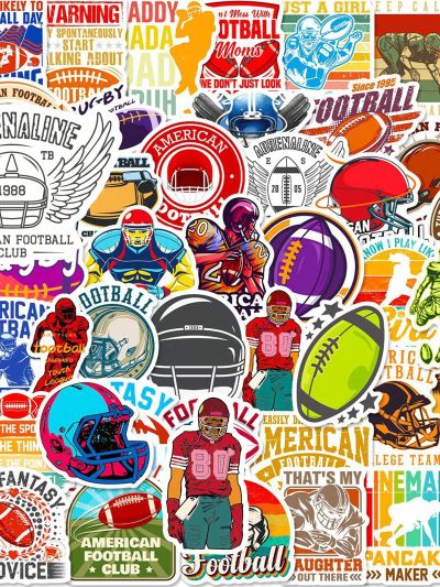 50 Rugby Stickers Sports Stickers