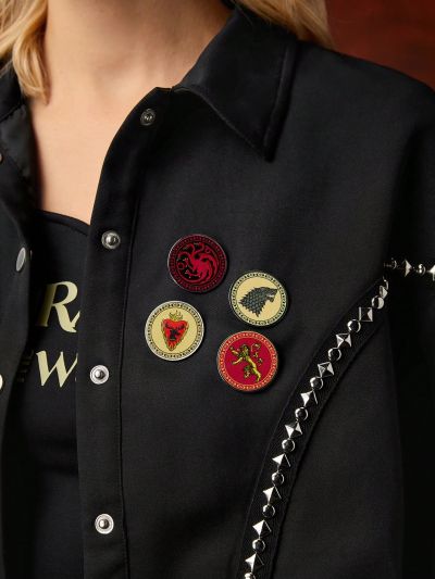 Game of Thrones X SHEIN 4pcs/set Family Emblem Badge