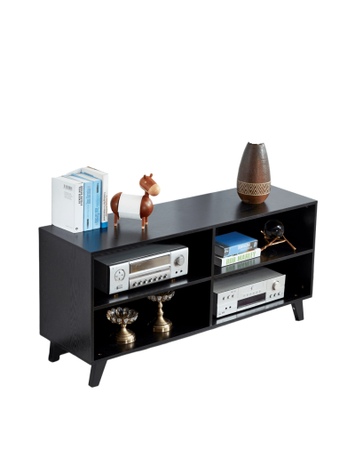OSQI 52" Wood TV Stand Console - Black