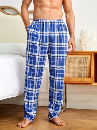 Men's Casual Plaid Home Wear Bottoms
