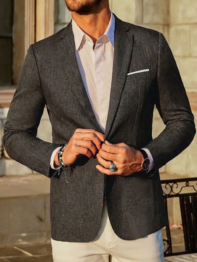 Men's Plaid Blazer Jacket