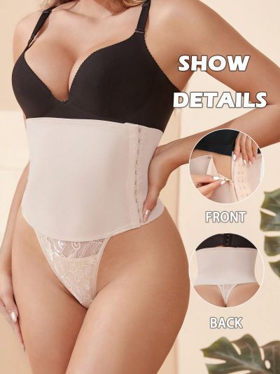 Women's Sexy Lace Patchwork High Waist Tummy Control Thong Shapewear