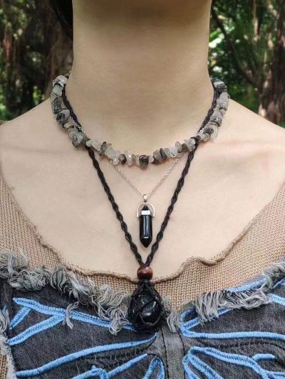 Fairycore 3pcs Fashion Iron Alloy Geometric Charm Necklace For Women For Daily Decoration