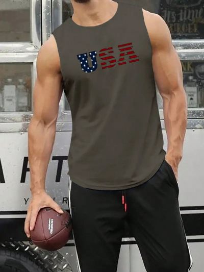 Manfinity Sporsity Men's Vest With Text Print