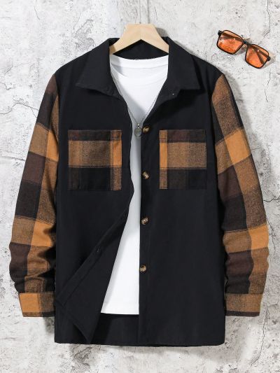 Teen Boys' Colorblock Plaid Dress Shirt