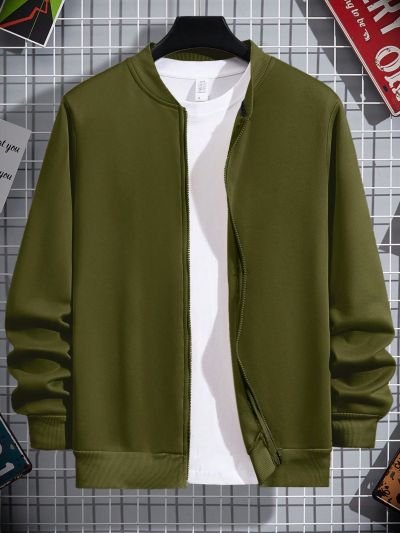 Men's Zip-up Baseball Collar Sweatshirt