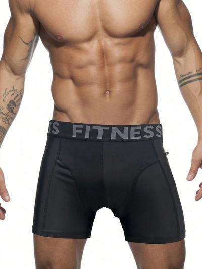 Men'S Letter Print Swim Trunks