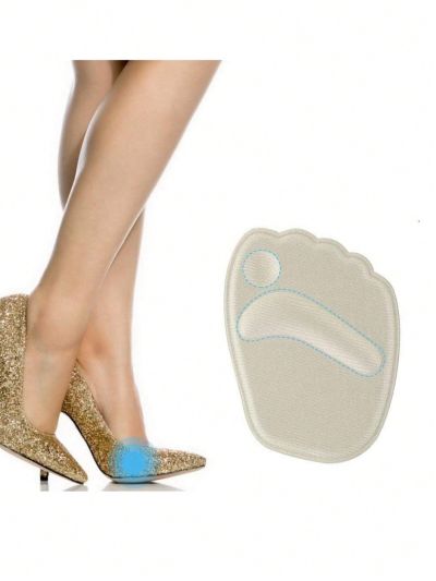 2pcs/pack Skin-colored Breathable Sponge Anti-slip Forefoot Pads For Pain Relief