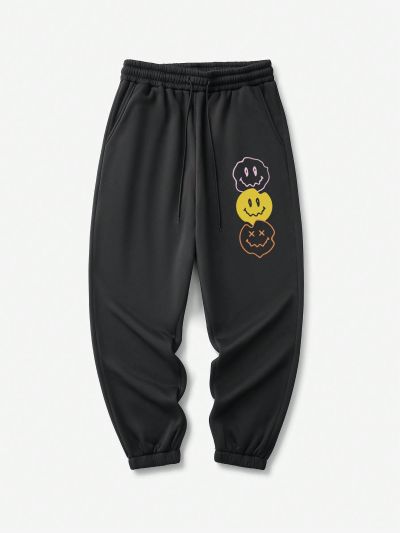 SHEIN Essnce Plus Cartoon Graphic Drawstring Waist Sweatpants