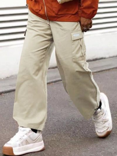 Manfinity Hypemode Men's Loose Cargo Pants With Pockets And Elasticized Cuffs