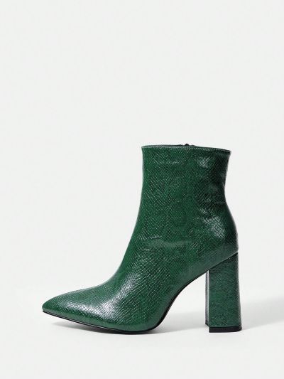 SHEIN BIZwear New Arrivals Fashionable Pointed Toe High Heeled Boots For Autumn/winter