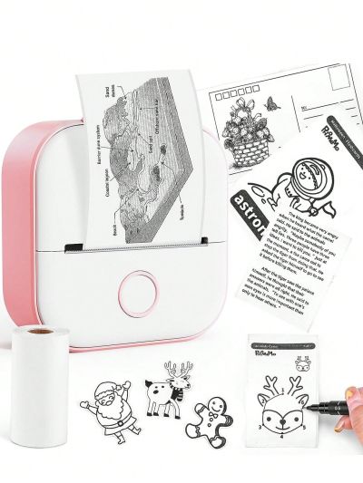 Phomemo T02 Sticker Printer - Mini Thermal Printer,  Sticker Maker Machine, Portable Bluetooth Pocket Phone Printer, for DIY Journal, Photos, Notes, Kids Gifts, Compatible with iOS & Android