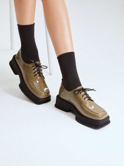 MOTF PREMIUM PREPPY STYLE LADY'S WEDGE HEEL & THICK SOLE OXFORD SHOES