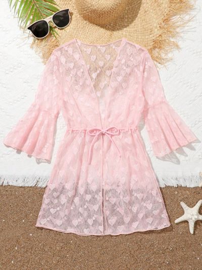 Tween Girls' Ruffle Sleeve Kimono Cardigan