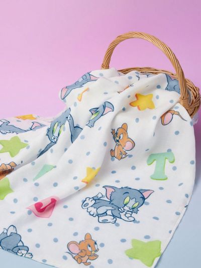 TOM & JERRY X SHEIN Soft Double-Sided Large Size Blanket, Perfect As A Throw For A Sofa Or Bed