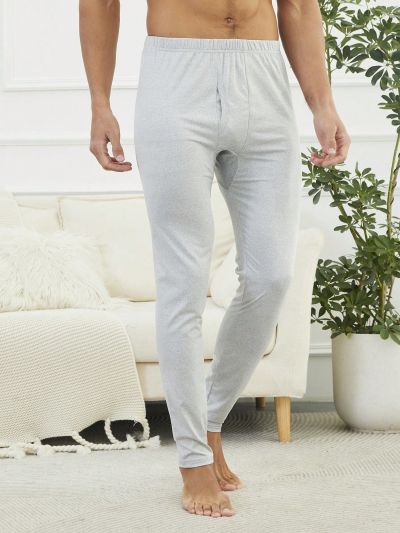 Men'S Elastic Waist Autumn Thermal Underwear Pants, Home Wear