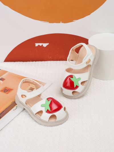 Cozy Cub Cute & Interesting Fashionable Versatile Comfortable Anti-Slip Strawberry Patterned Baby Sandals