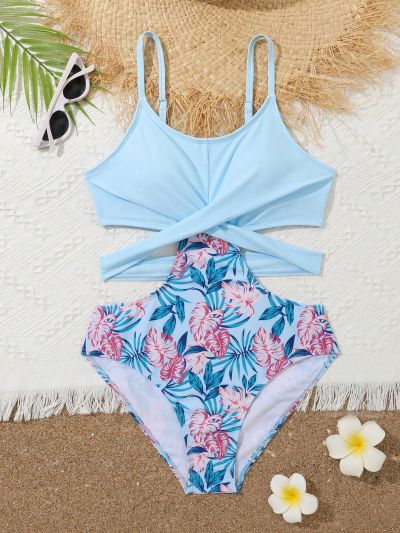 Teen Girls' One-Piece Swimsuit/Random Print