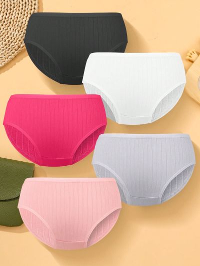 Toddler Girls' Solid Color Ribbed Triangle Panties