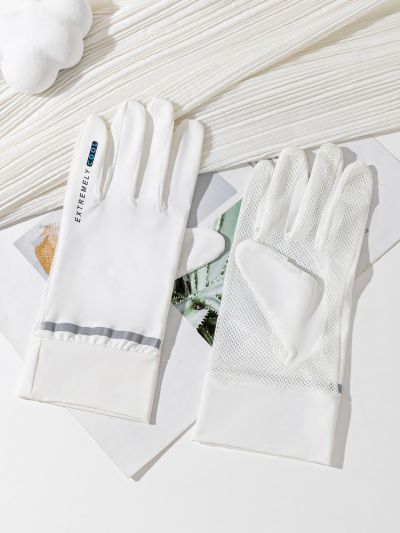 Letter Graphic Gloves