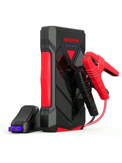 Portable,12V Car Battery Jump Starter Power Pack with USB Quick Charge (Up to 7L Gas or 5.5L Die Engine) Battery Booster with Built-in LED Light