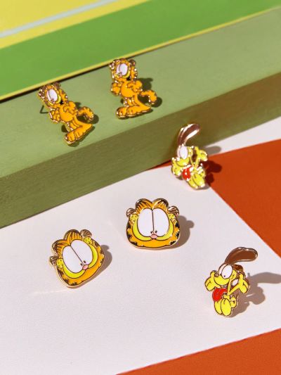 GARFIELD X SHEIN 3pairs/set Cute & Fun Stud Earrings