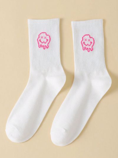 Mermaid Designs Dark Women Expression Pattern Cute Crew Socks For All Season