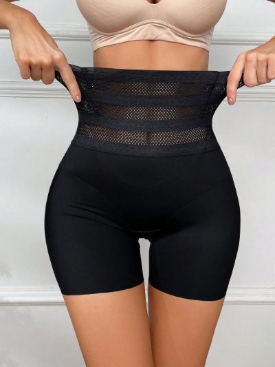Women's High-Waisted Mesh Stitching Shapewear Bottom