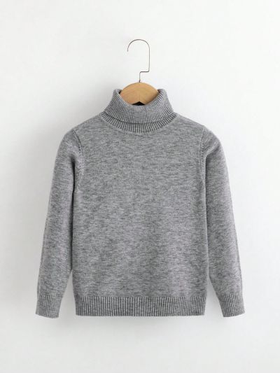 Little Boys' Solid Color Turtleneck Sweater