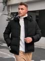 Manfinity Homme Men's Oversize Hooded Casual Zip-Up Woven Jacket