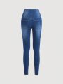 SHEIN High Waisted Slim Fit Skinny Jeans For Teen Girls
