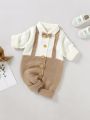 Infant Boys' 2 In 1 Sweater And Jumpsuit With Bow Tie