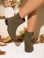 Styleloop Women's Western Style Cowboy Chelsea Short Boots For Commuting