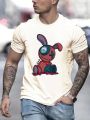 Men'S Cartoon Rabbit Printed T-Shirt