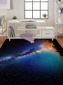 1pc Nordic Classic Style Soft Carpet With Night Sky Print For Home Decoration (balcony, Living Room, Bathroom, Elegant Room, Etc.)