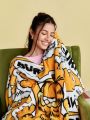 GARFIELD X SHEIN Garfield Co-branded Printed Flannel Blanket