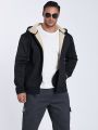 Manfinity Men Thermal Lined Zip Up Hooded Jacket