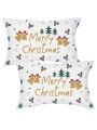 1pair Christmas Tree & Slogan Graphic Pillowcase Without Filler