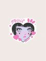 Effi3mera 1pc Cute Heart & Letter Graffiti Sticker