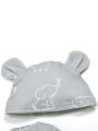 SHEIN Baby Boy Cartoon Graphic Zipper Up Sleep Jumpsuit With Hat